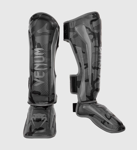 Venum Kickboks Scheenbeschermers Elite - Camo Grijs - Scheenbeschermers