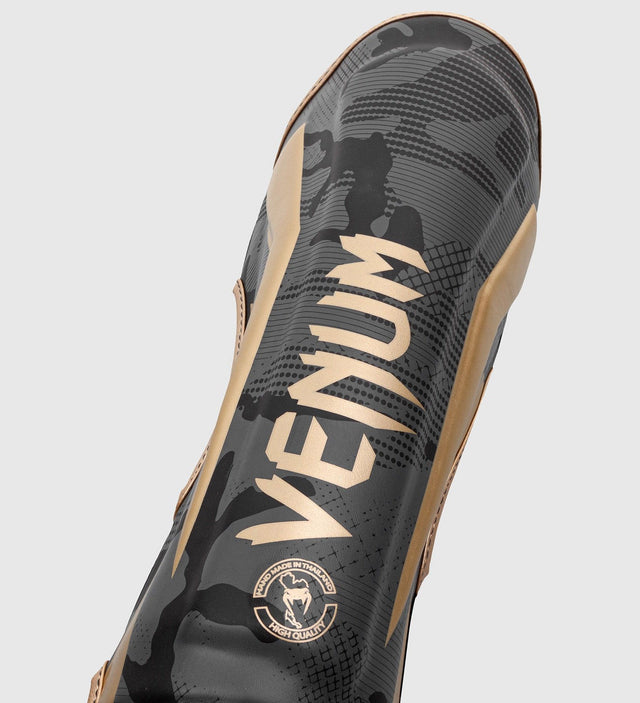 Venum Benskydd Elite – Camo Grå/Guld – Benskydd