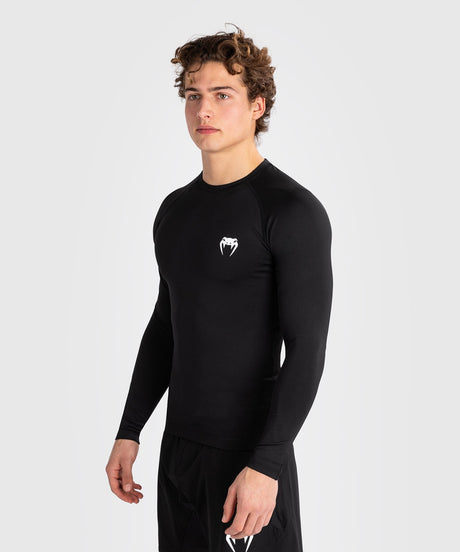 Venum Rashguard Contender Mâneci Lungi - Negru/Alb - Rashguard