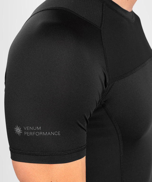 Venum Rashguard G-Fit Air Krátké rukávy – Černá/Černá – Trička