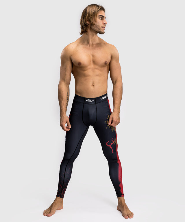 Venum x TEKKEN 8 - Spats - Marshall Law - Preto/Vermelho/Ouro