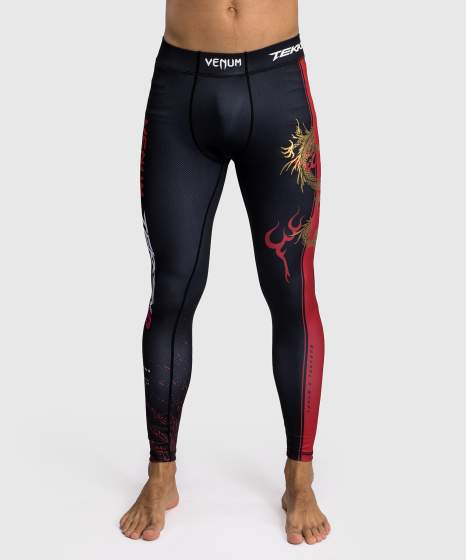 Venum x TEKKEN 8 - Spats - Marshall Law - Preto/Vermelho/Ouro